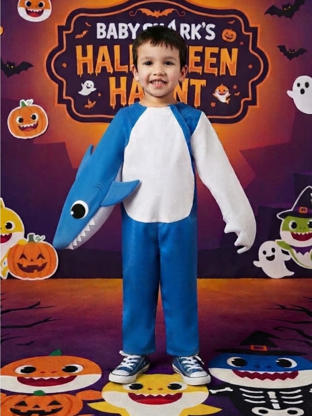 Pink Fong Baby Shark Halloween costume play sz XS kids